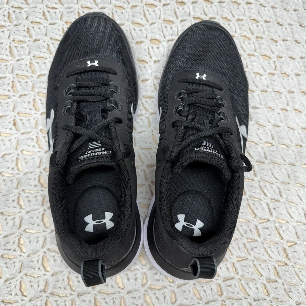Under Armour Charged Assert Running Shoes Men's Size 10 Black White